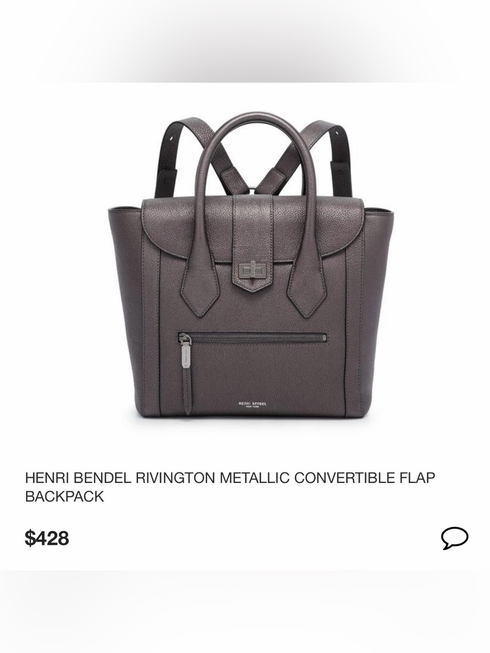 Henri Bendel Rivington convertible backpack